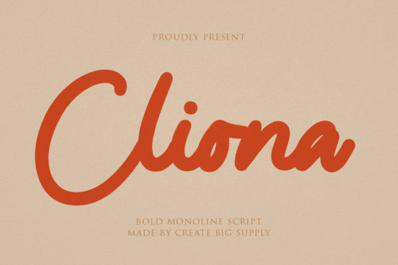 Cliona Script: A Bold Typeface for Branding