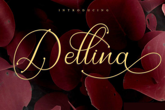 Dellina Script Typeface for Editorial Design