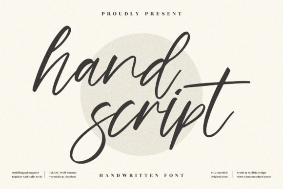 Hand Script: A Delicate Typeface for Digital Elegance