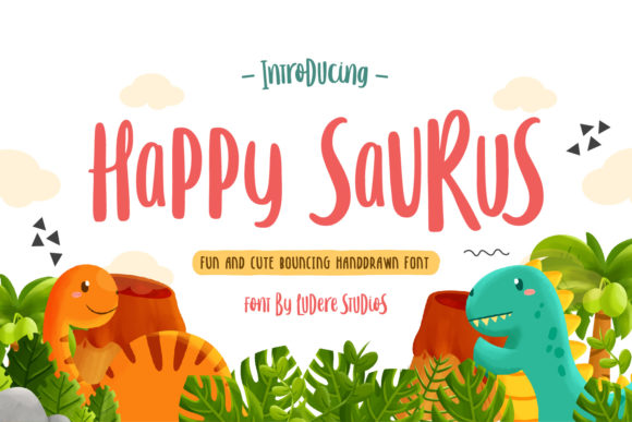 Happy Saurus Typeface for Editorial Joy
