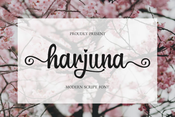 Harjuna Script: The Romantic Typeface for Makers