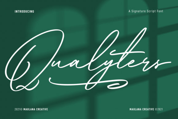 Qualyters Script Typeface for Editorial Design
