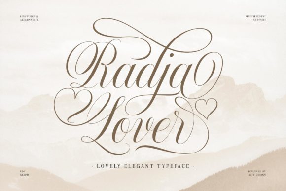 Radja Lover Script: The Romantic Typeface for Digital Campaigns