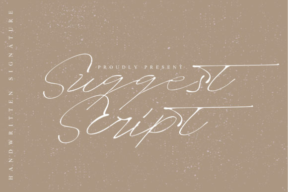 Suggest Script: A Luxury Handwritten Font for Brands
