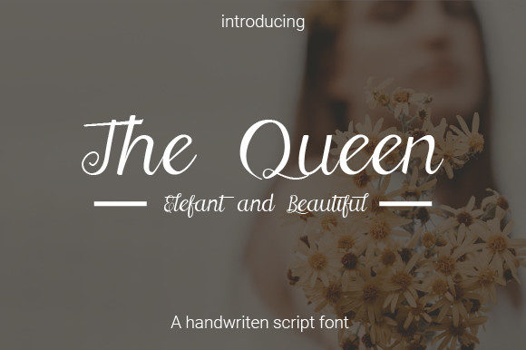 The Queen Script Font for Elegant Handmade Designs