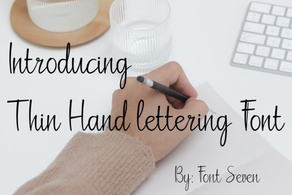 Thin Hand-lettering Script Font for Makers